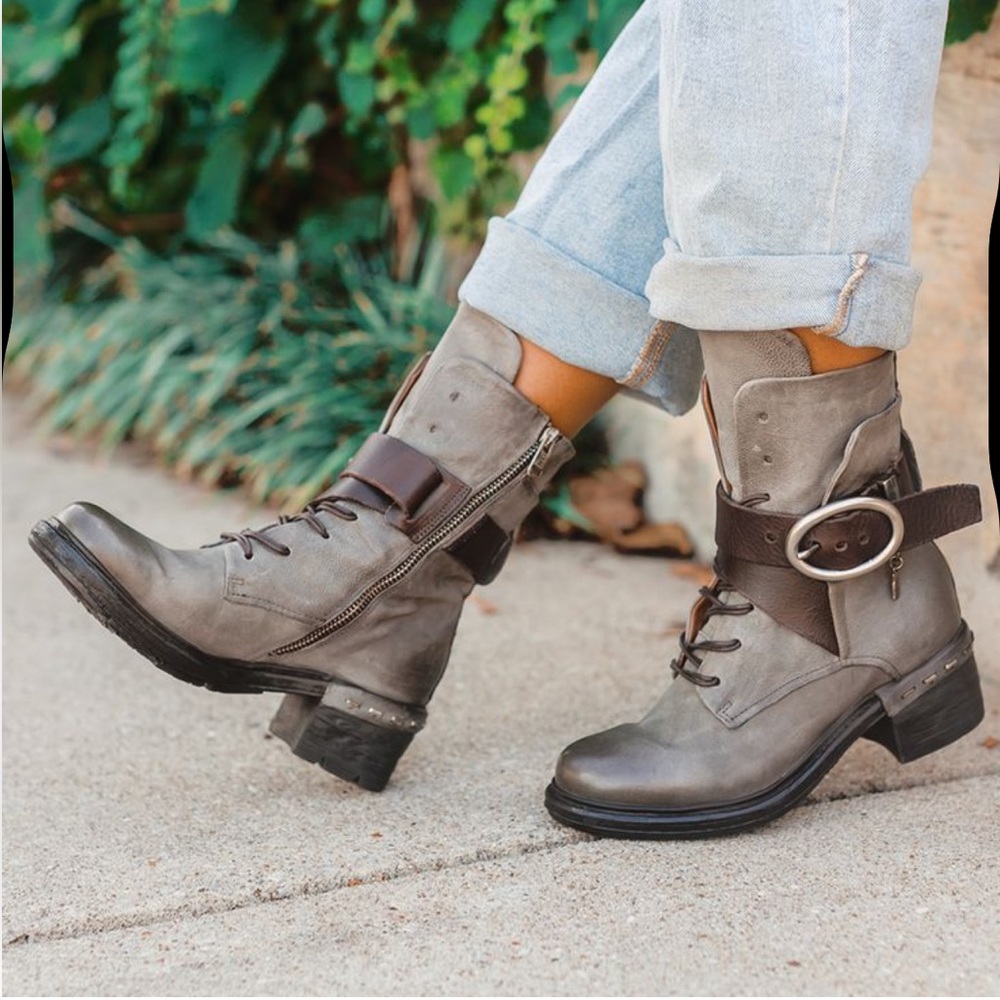 A.S.98 Newhall Combat Boot In Ash Grey Size EU 38